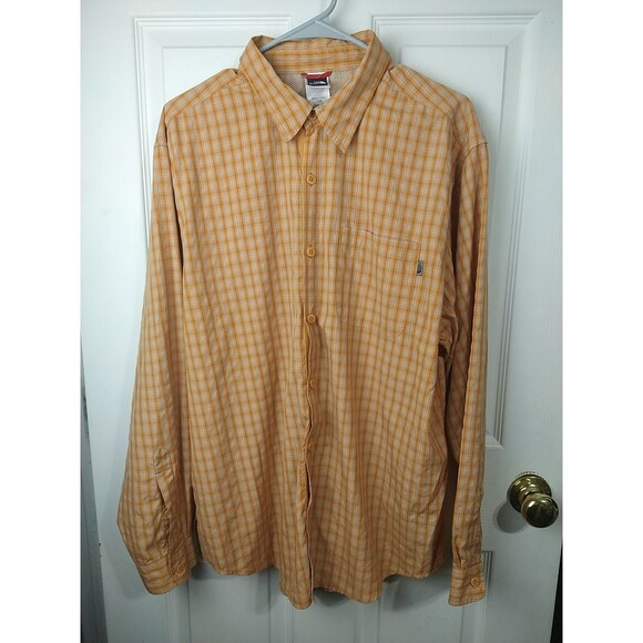 The North Face Men's L Shirt Long Sleeve Checked Plaid Collared Logo Outdoor - Picture 1 of 8